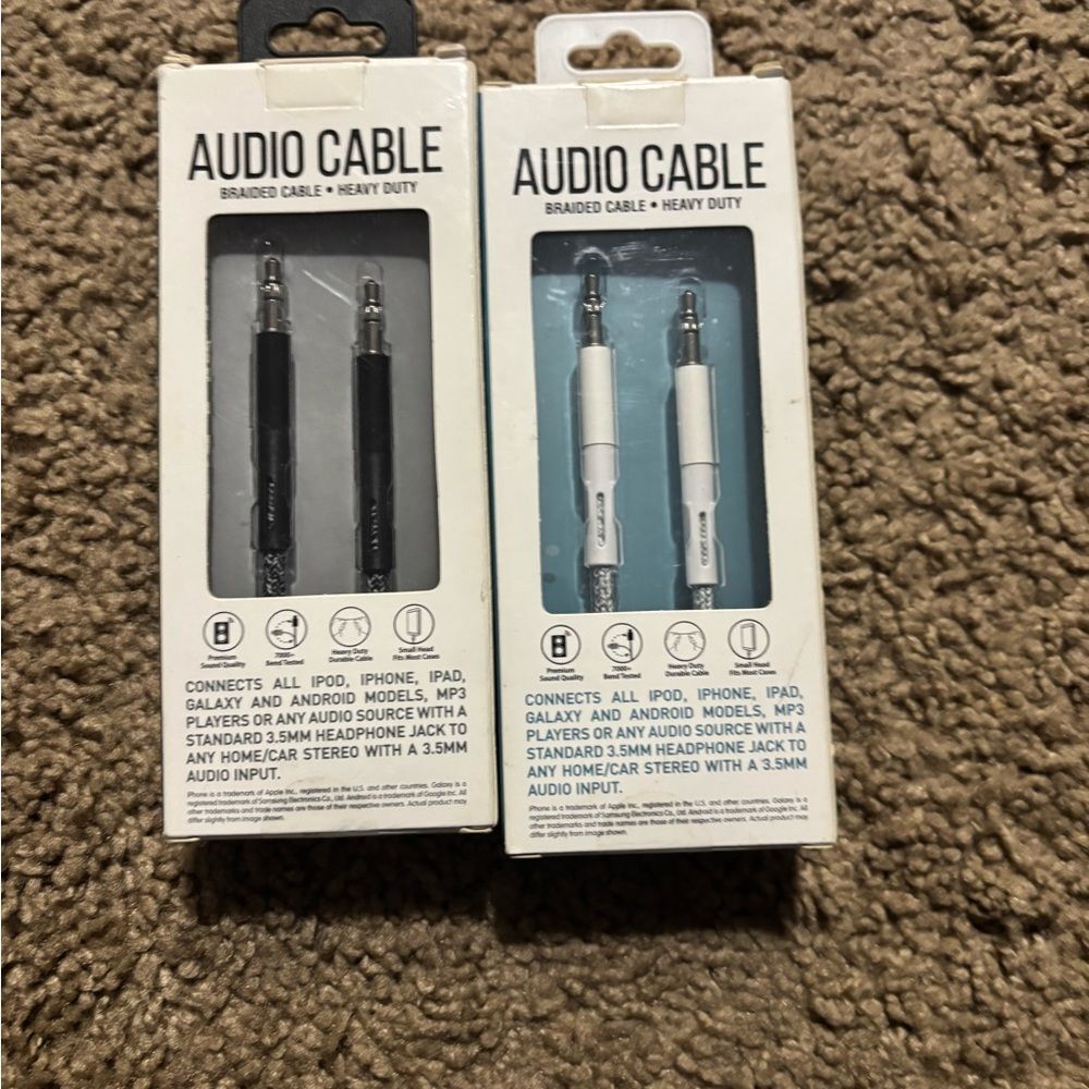 Black and White Audio Cables